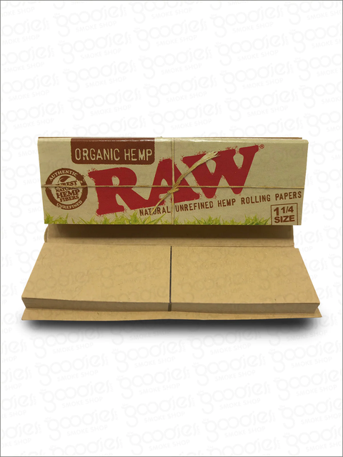 PAPEL RAW ORGANIC HEMP 1 1/4 (5O HOJAS) + 50 FILTROS